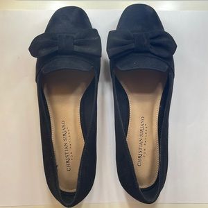 Black Flats with Bows - Christian Siriano
